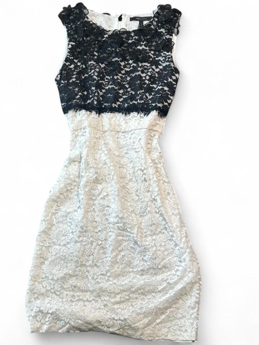 BCBGMaxAzria Black & White Lace Dress